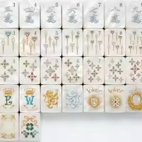 Mother of pearl acrylic American Mahjong set reference